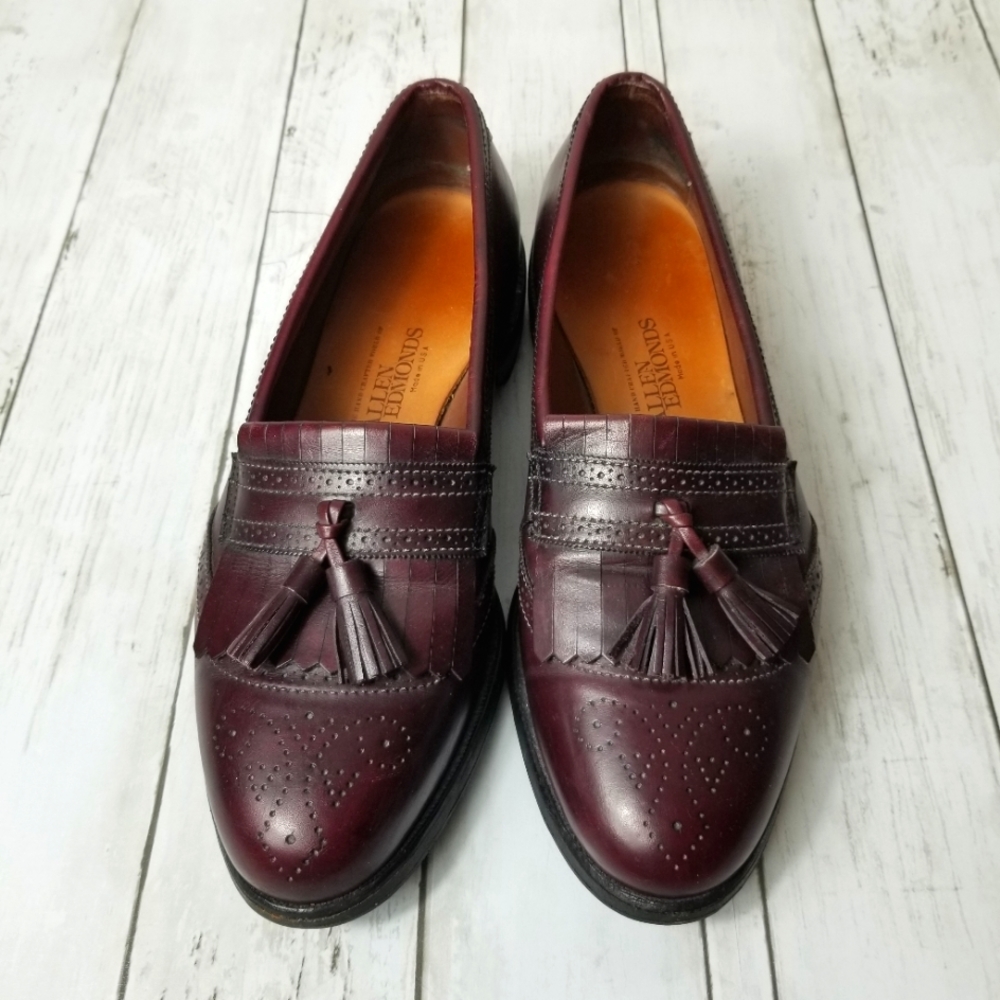 Allen Edmonds Bridgeton Kiltie Fringe Tassel Slip On Dress Shoes